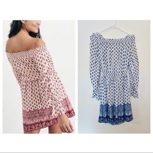 Hollister Off The Shoulder Dress | Blue M